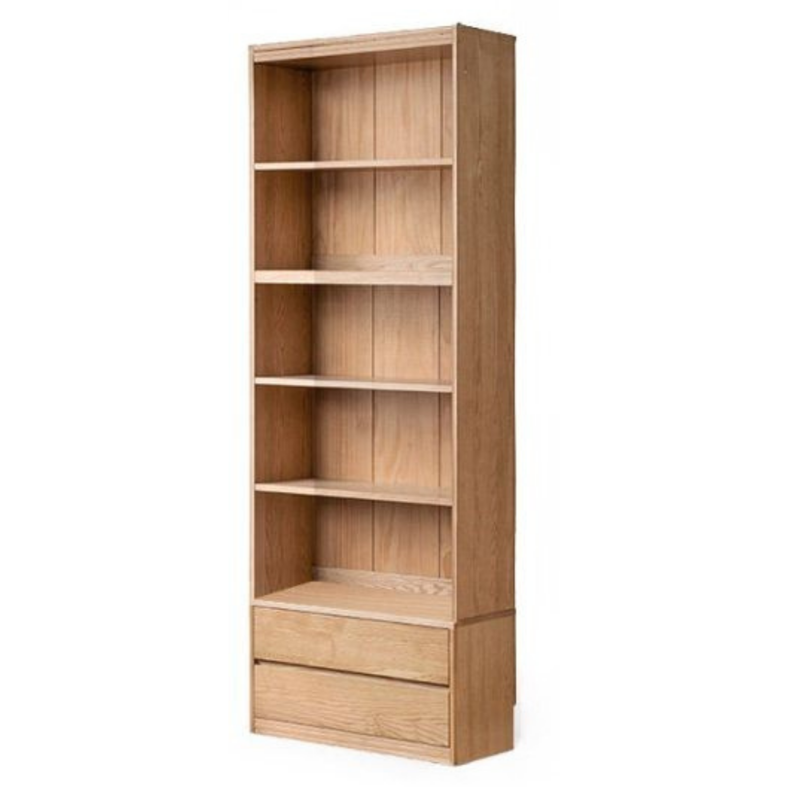 Oak, Ash Solid Wood Wall-Mounted Bookcase with Simple Storage Design