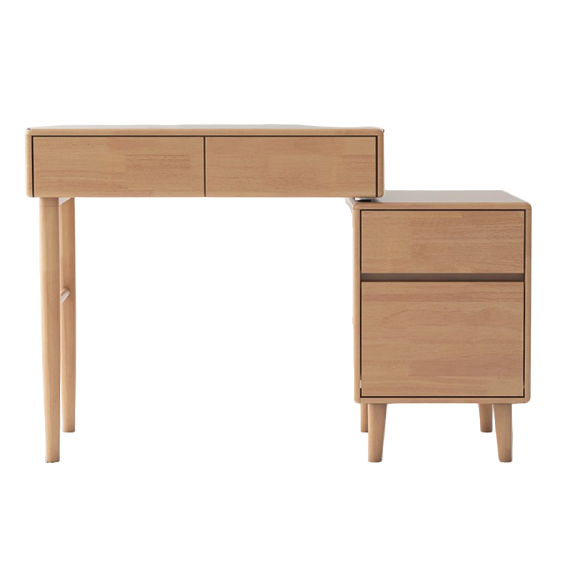 Solid Rubberwood, Oak, Beech Solid Wood Retractable Vanity Table Modern.
