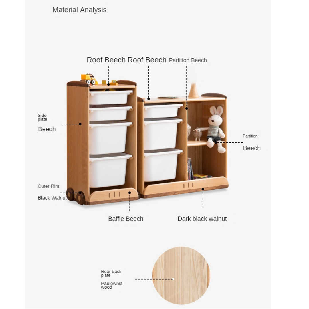 Beech Solid Wood Kids Storage