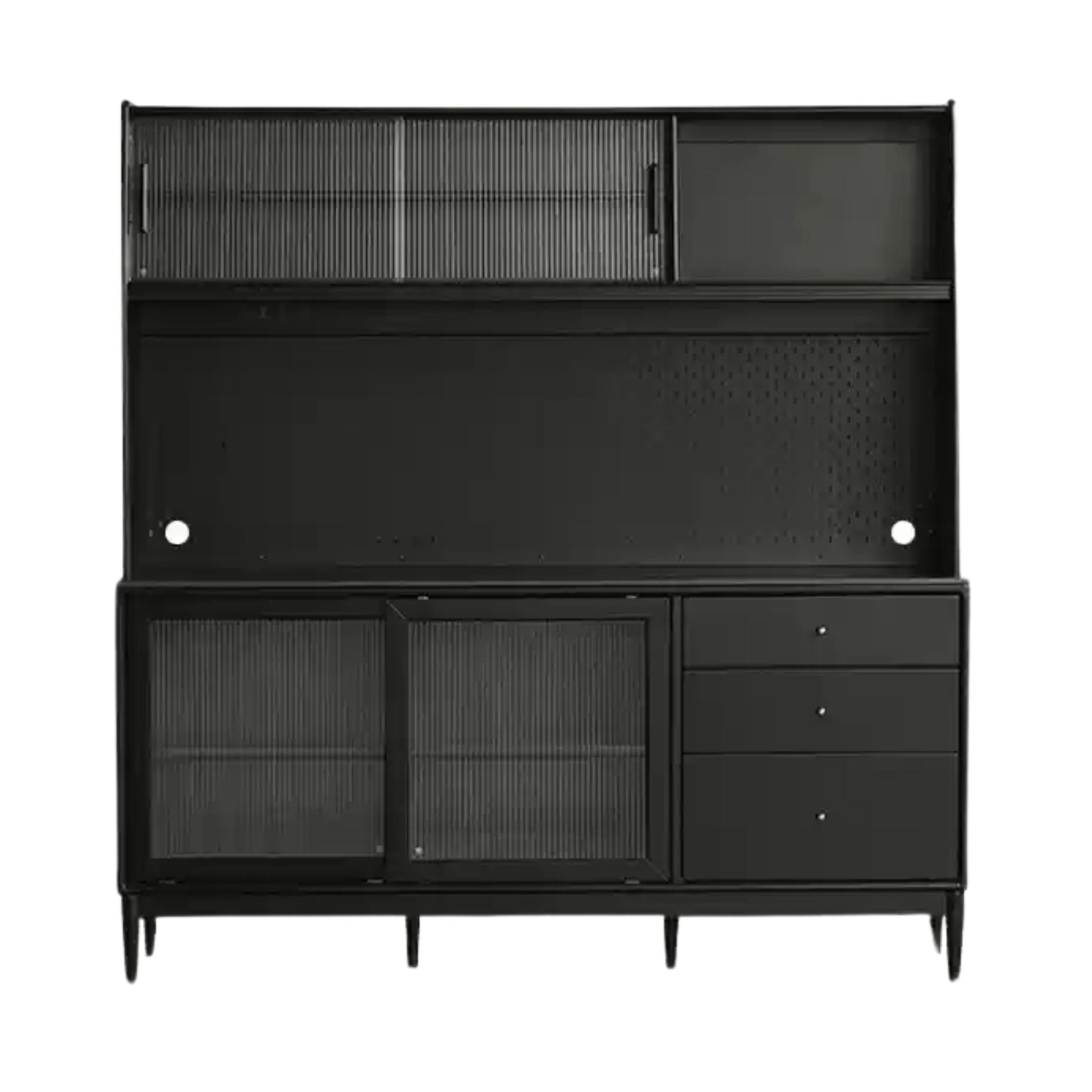 Solid Rubberwood Restaurant Modern Sideboard