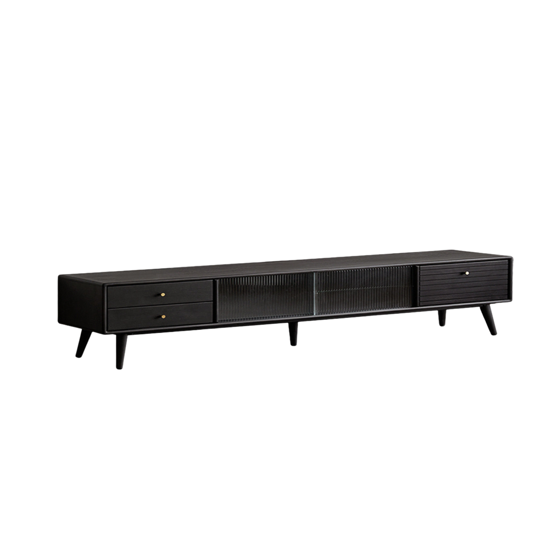 Solid Rubberwood, Oak Solid Wood Scandinavian TV Stand