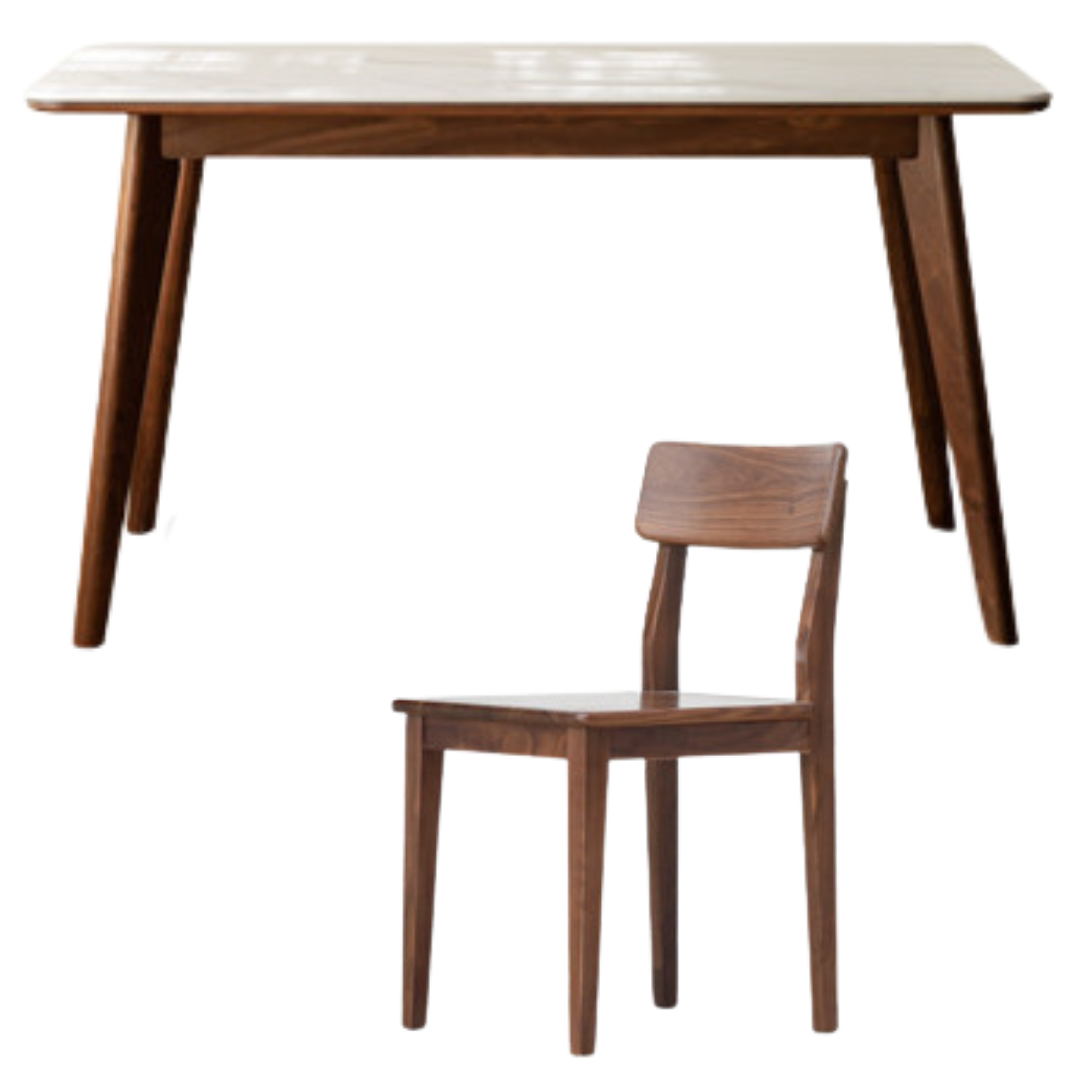 Black Walnut Solid Wood Rectangular Dining Table