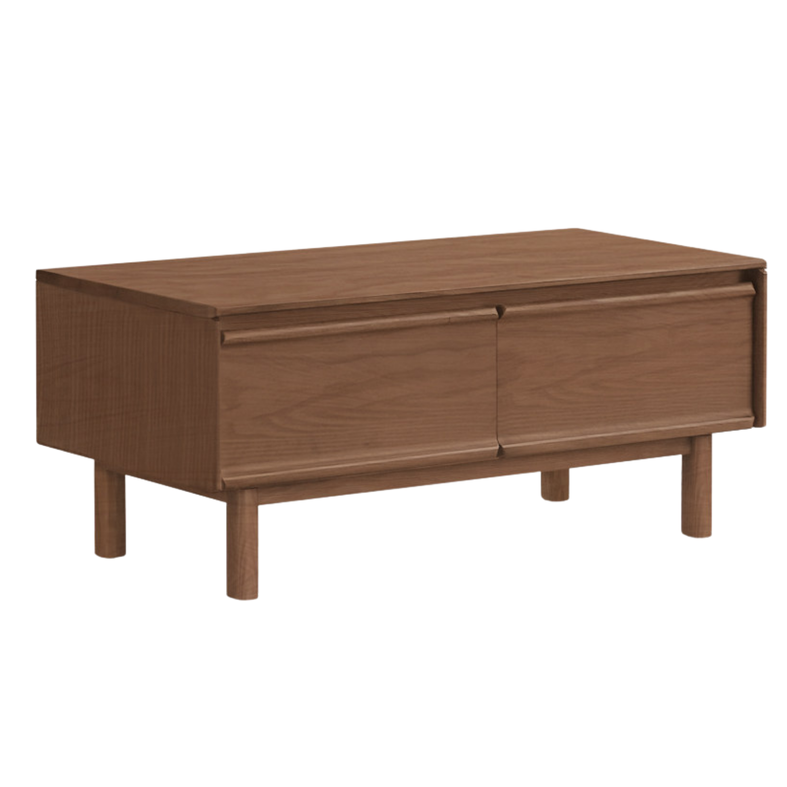 Black Walnut, Ash, Oak Solid Wood, Solid Longan Hardwood Modern Coffee Table