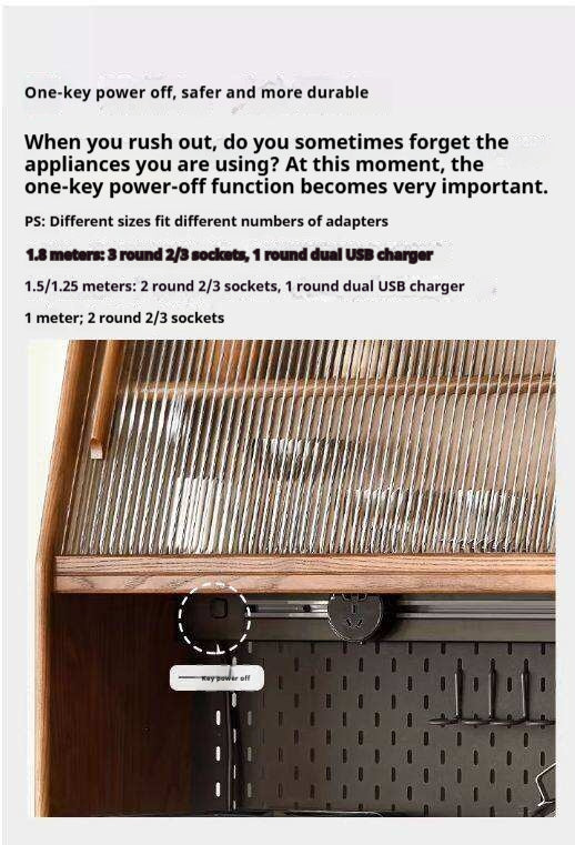 Ash Solid Wood Sideboard High Wine Cabinet Buffet