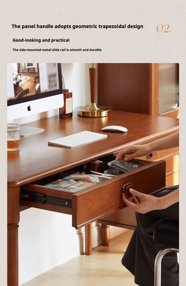 Poplar Solid Wood Medieval Style Desk