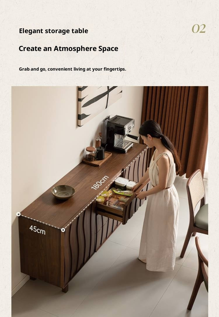 Black Walnut Solid Wood Antique Style Sideboard