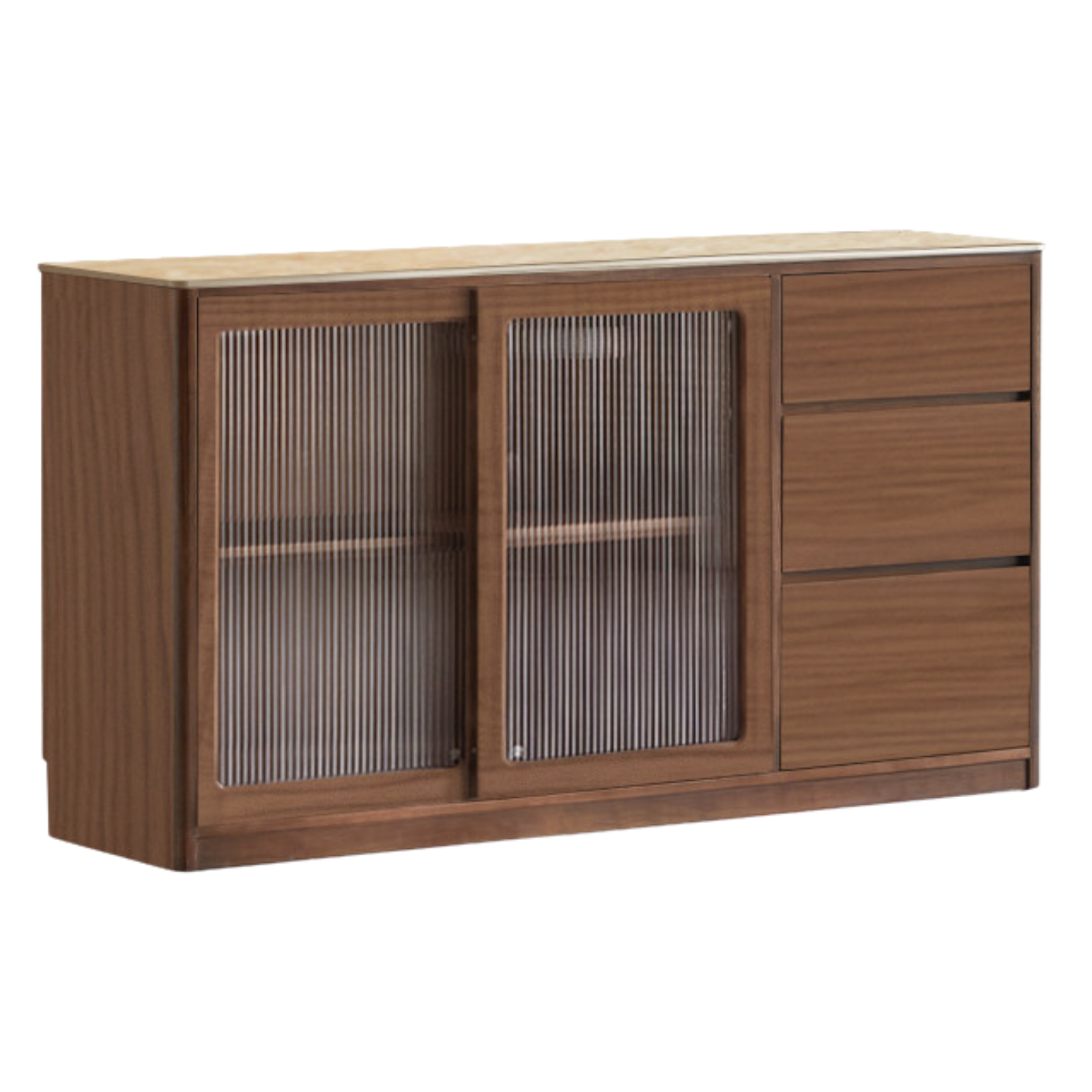 Sandalwood, Ash, White Ash Solid Wood Rock Board Modern Sideboard