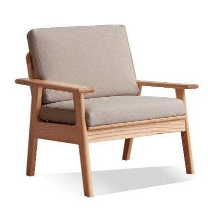 Oak Solid Wood Japanese-style Fabric Sofa
