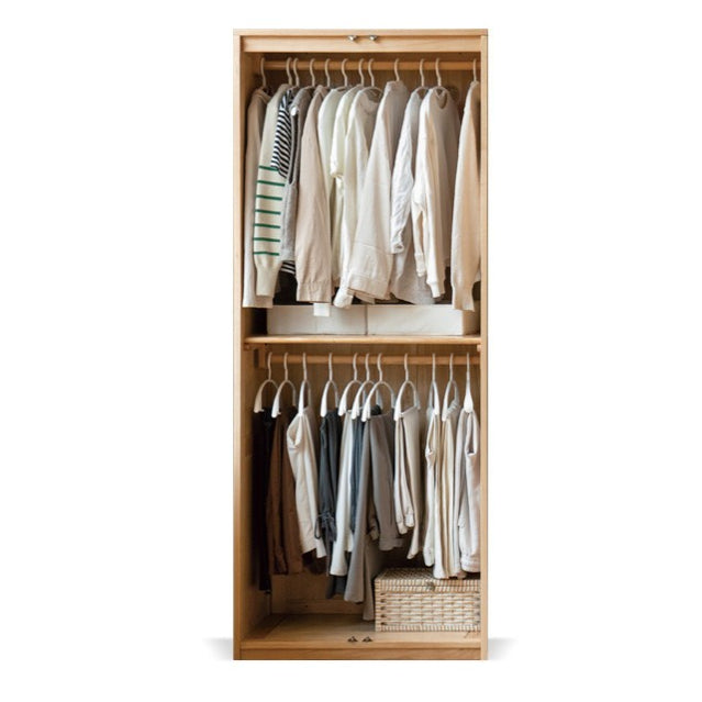 Oak Solid Wood Modern Wardrobe Free Combination.