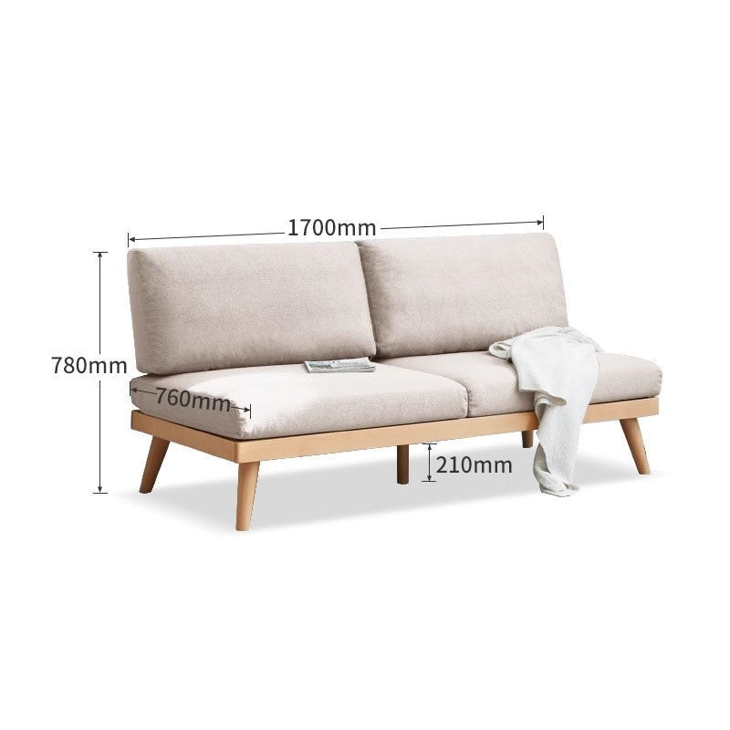 Beech Solid Wood Soft-covered Sofa.