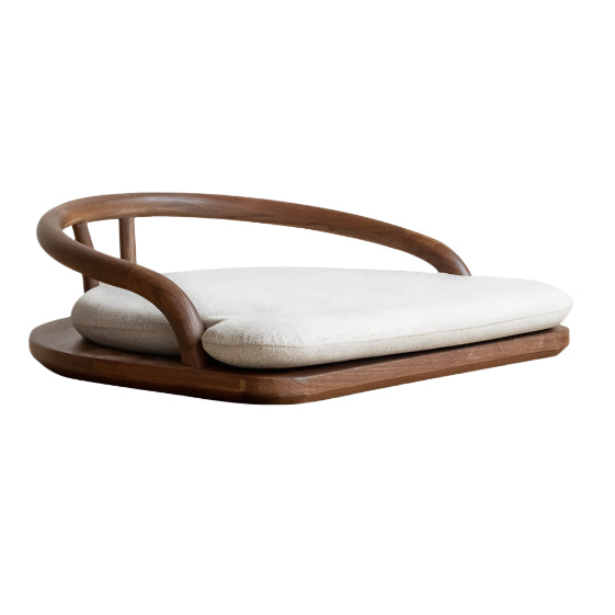 Black Walnut, Ash Solid Wood Tatami Soft Backrest Meditation Chair