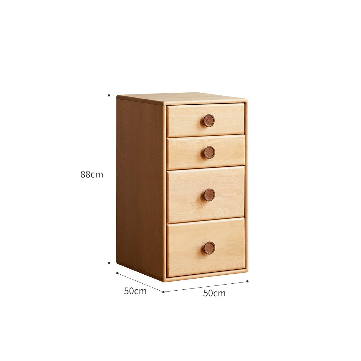 Beech, Rubber Solid Wood Children's Wardrobe,Combination Storage Cabinet