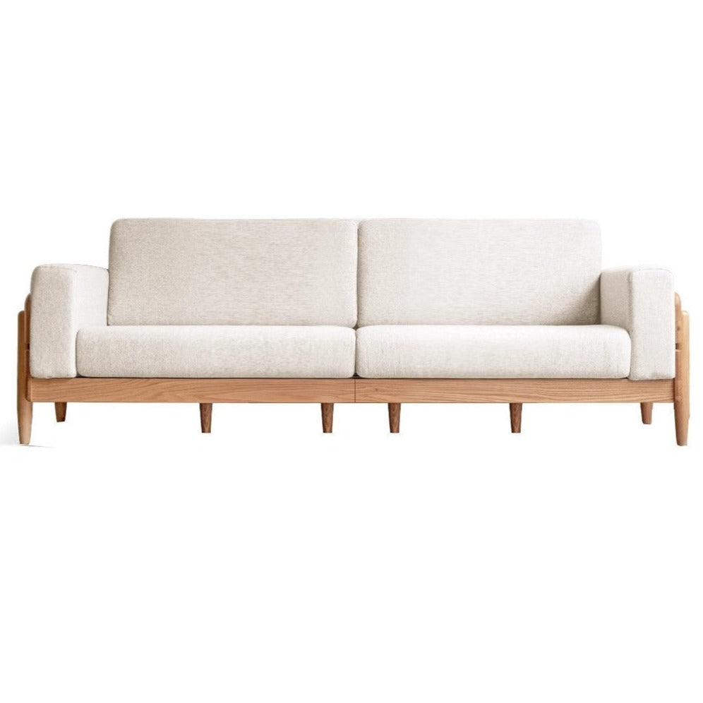 Ash Solid Wood Fabric Sofa.