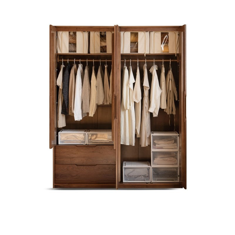 Black Walnut Solid Wood Large Wardrobe.