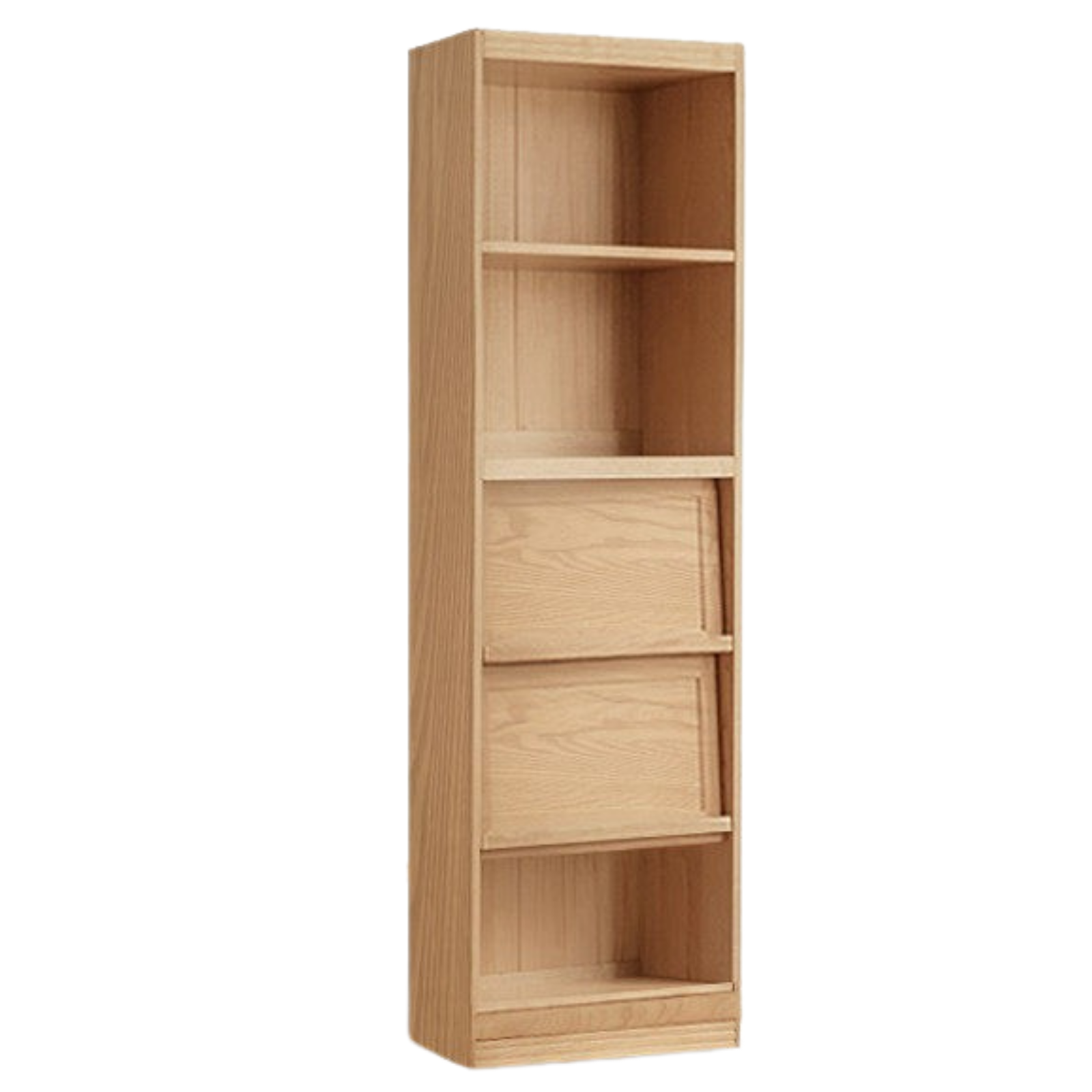 Ash, Oak Solid Wood Modern Combination Bookcase Integrated Card Seat