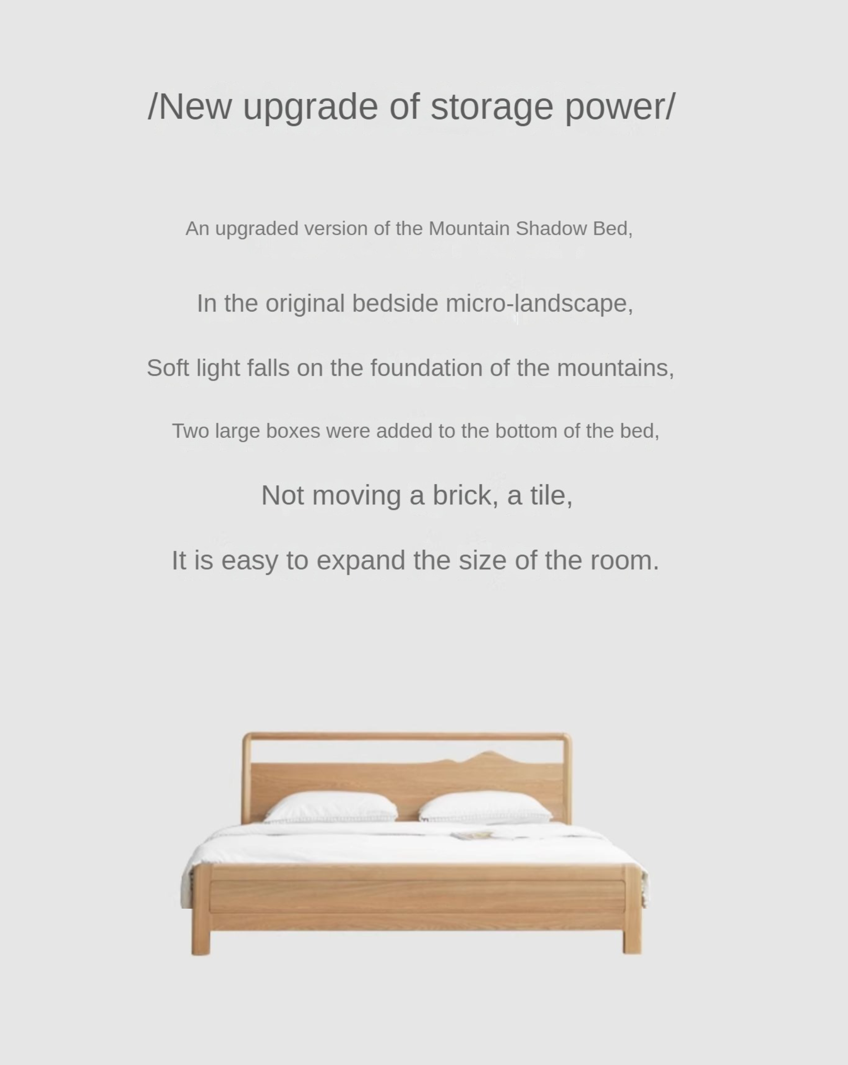 Ash Solid Wood Box Bed Modern Simple