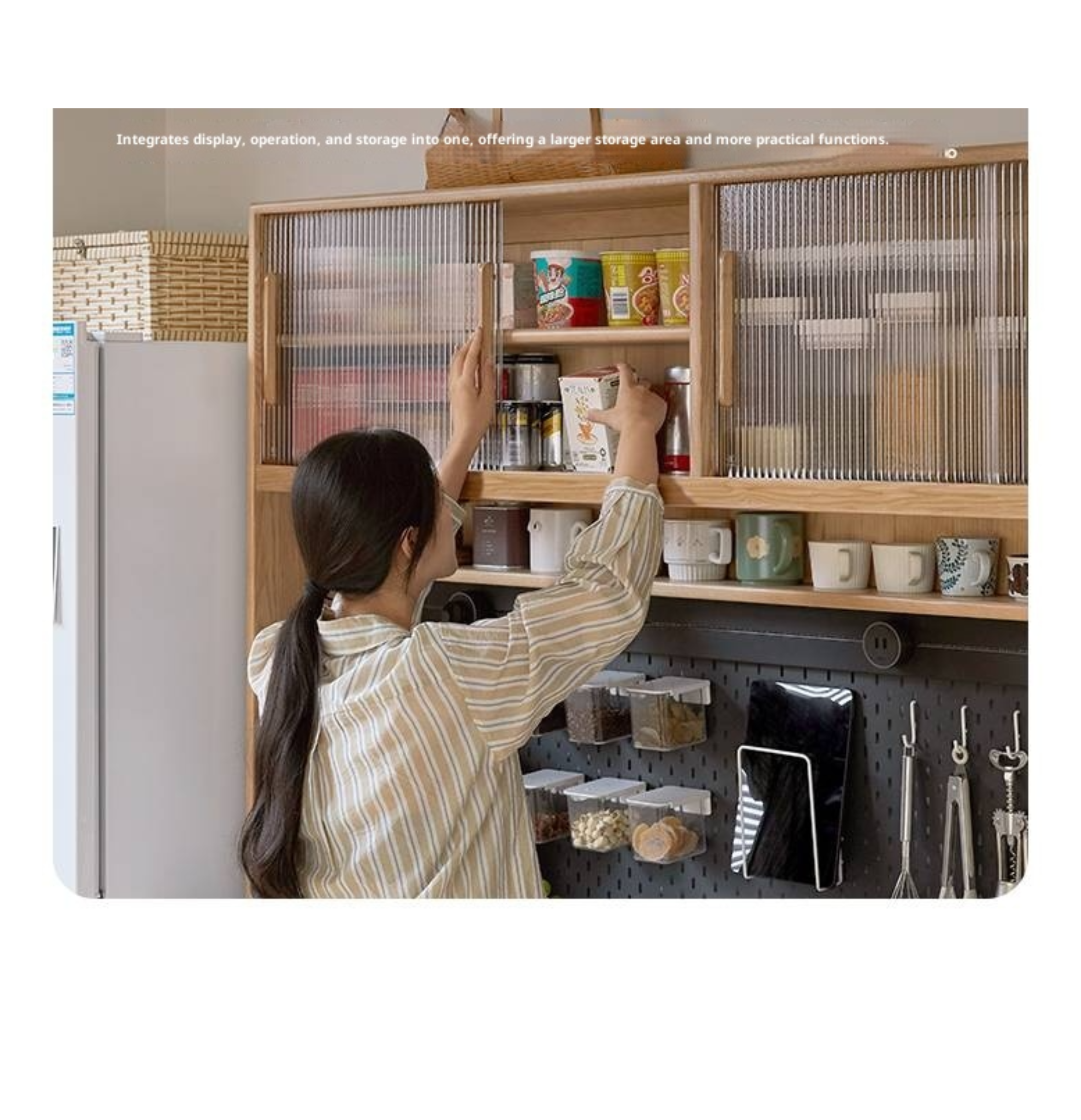 Ash Solid Wood White Wax Rock Plate Sideboard