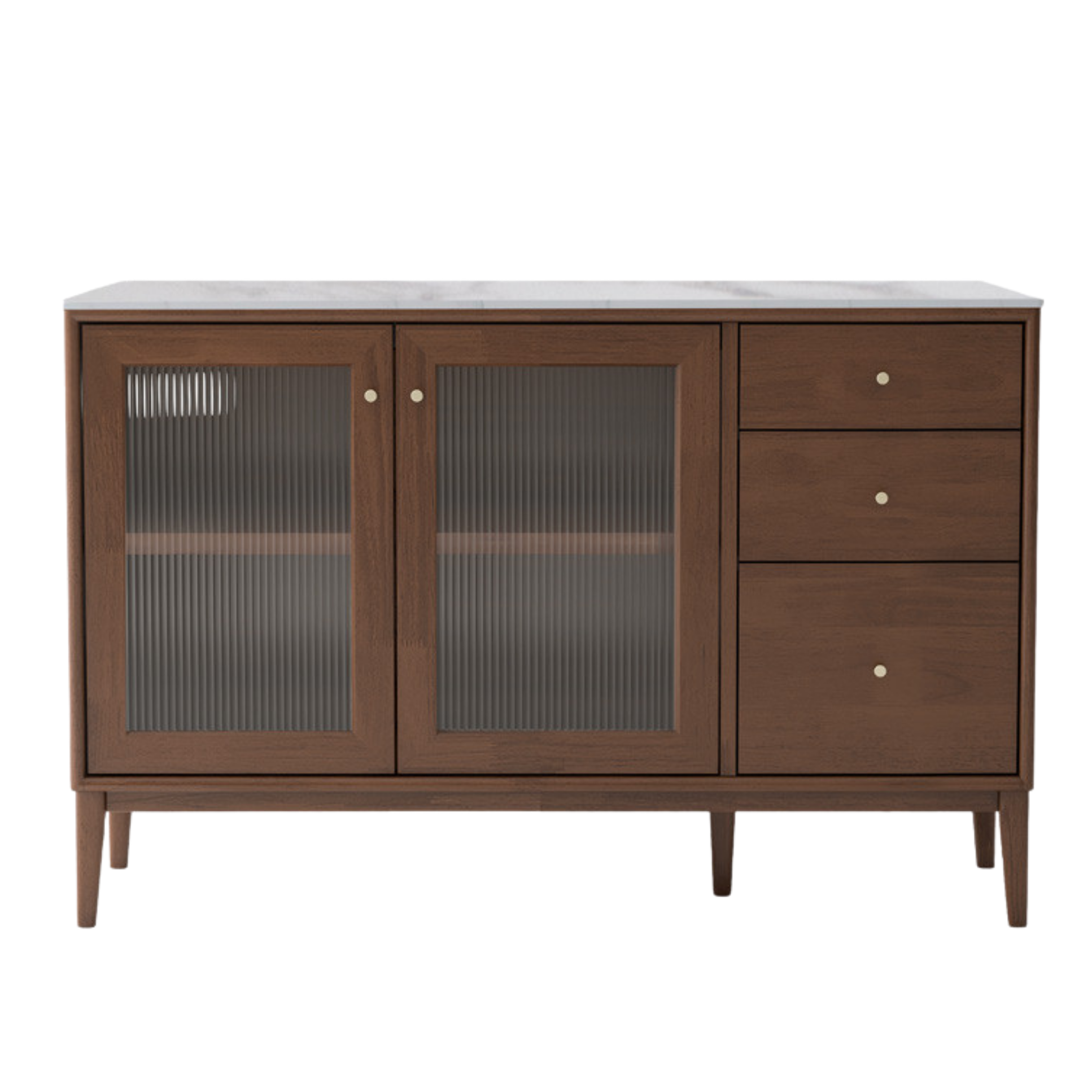 Oak Solid Wood, Solid Rubberwood Modern Dining Sideboard