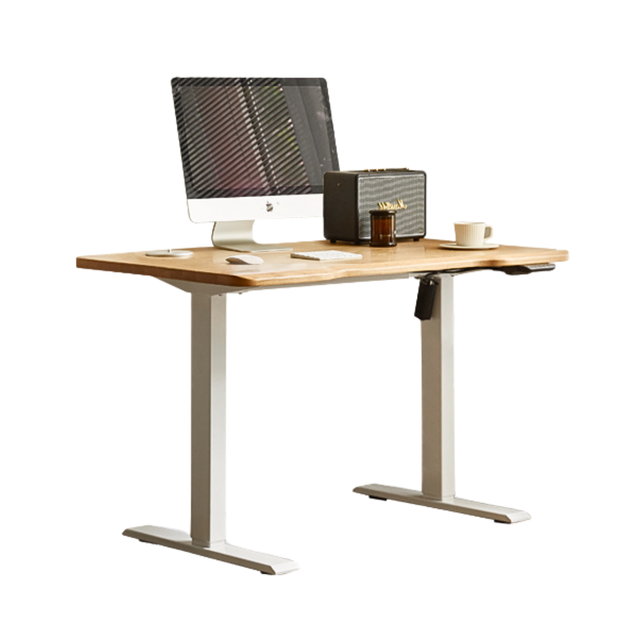 Cherry, Ash, Black Walnut Solid Wood Electric Lift Standing Desk