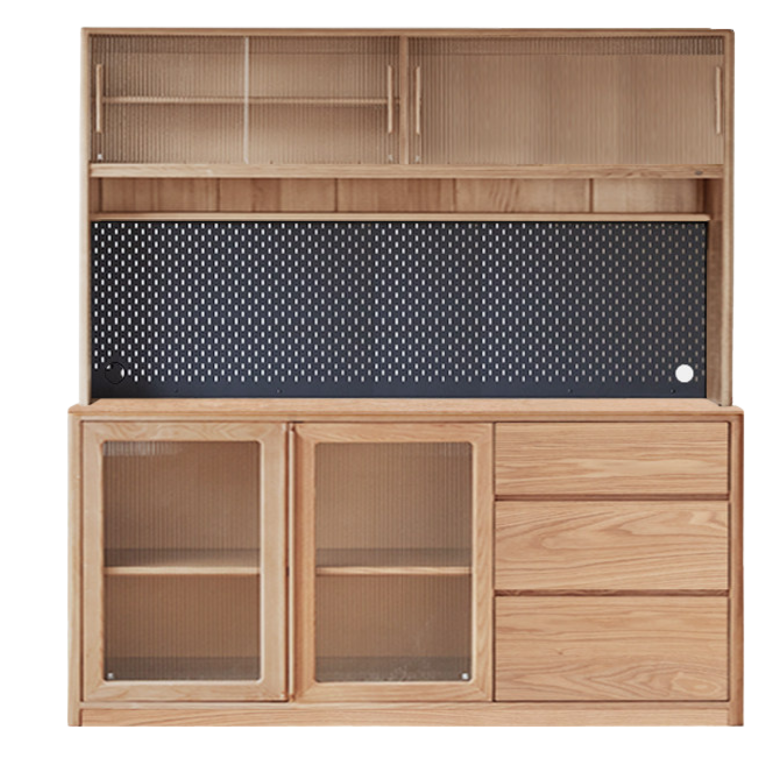 Ash Solid Wood White Wax Rock Plate Sideboard