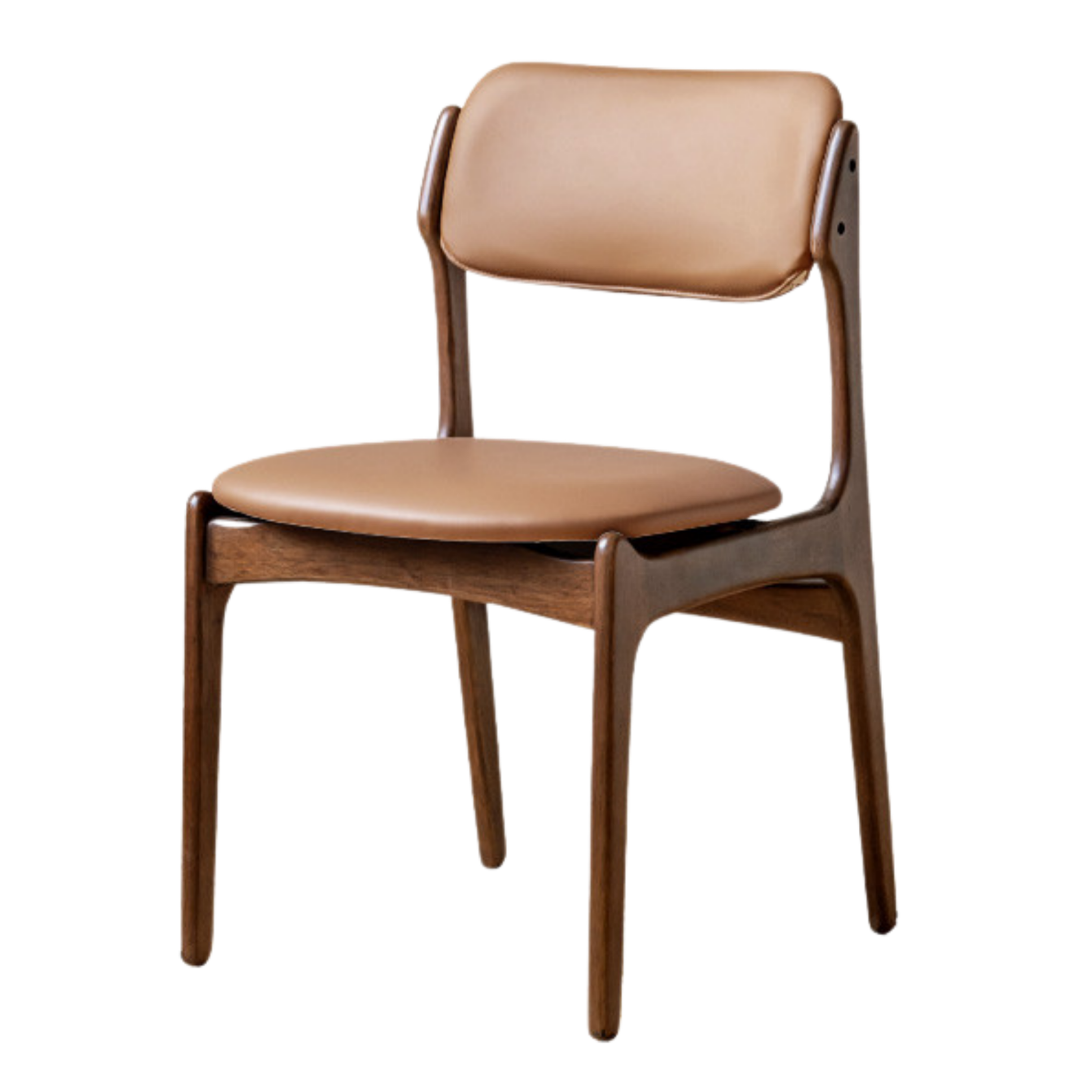 Black Walnut, Sandalwood Solid Wood Modern Dining Chair