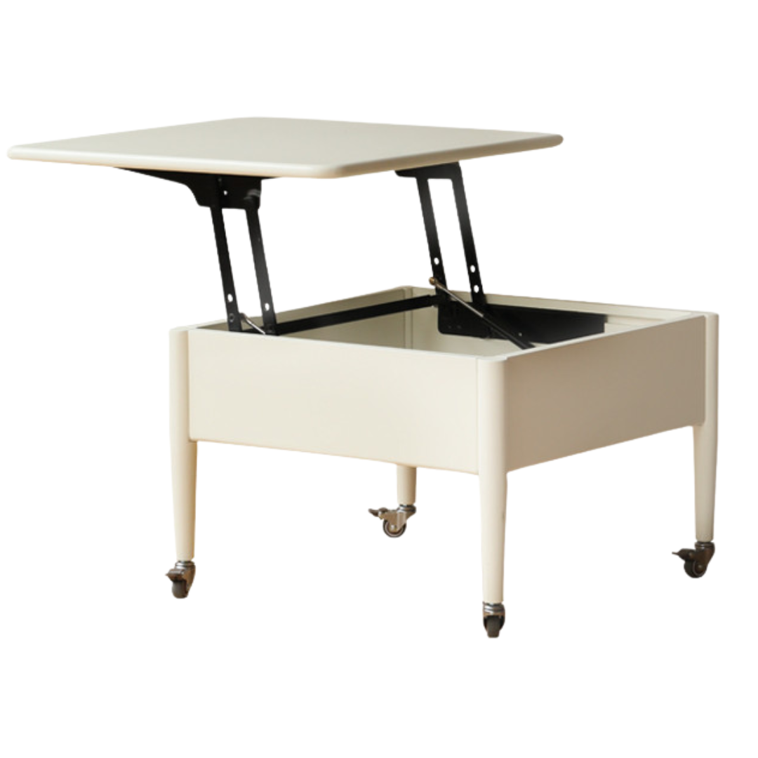 Oak Solid Wood Elevated Dual Purpose Folding Coffee Table