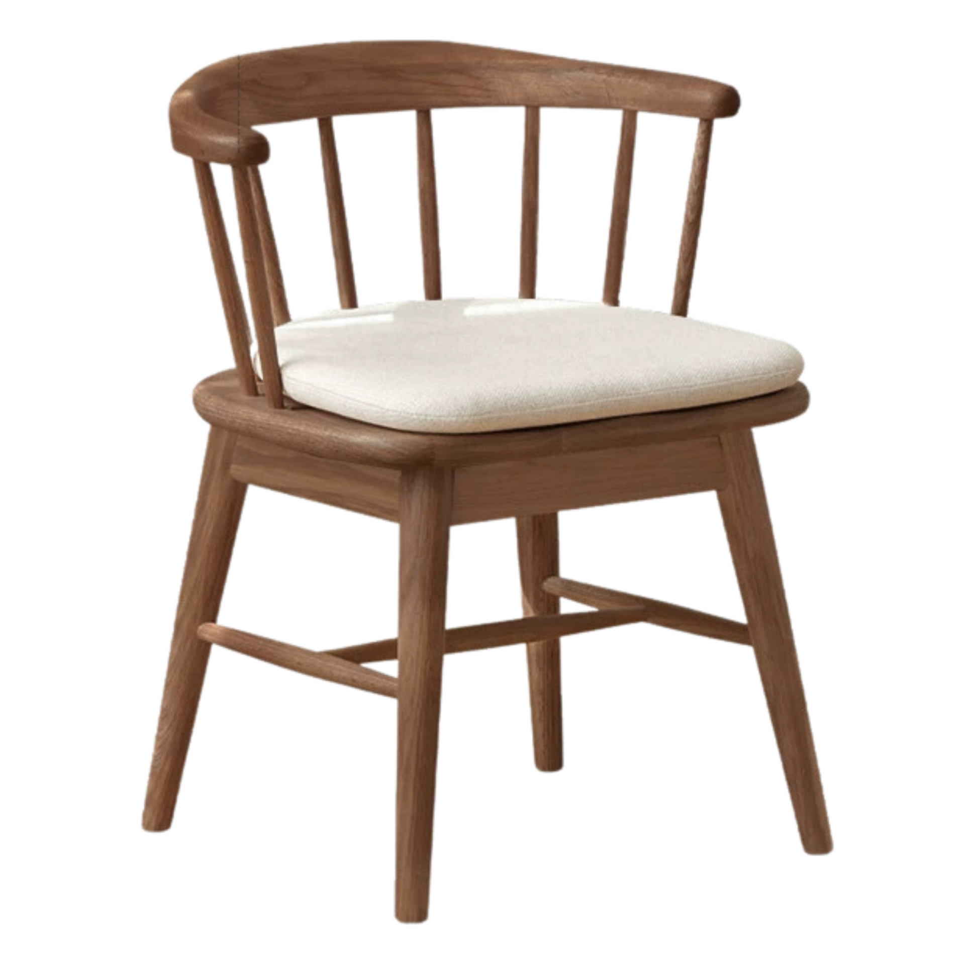 Black Walnut, Cherry, Ash, Oak Solid Wood Modern Rotating Soft Chair