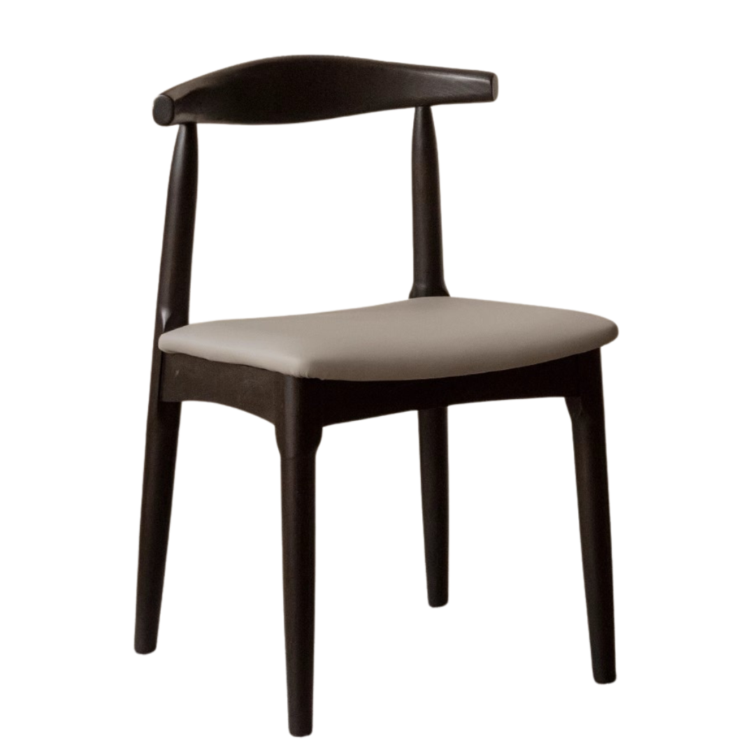 Set 4 pcs White Ash Solid Wood Horn Presidential Chair