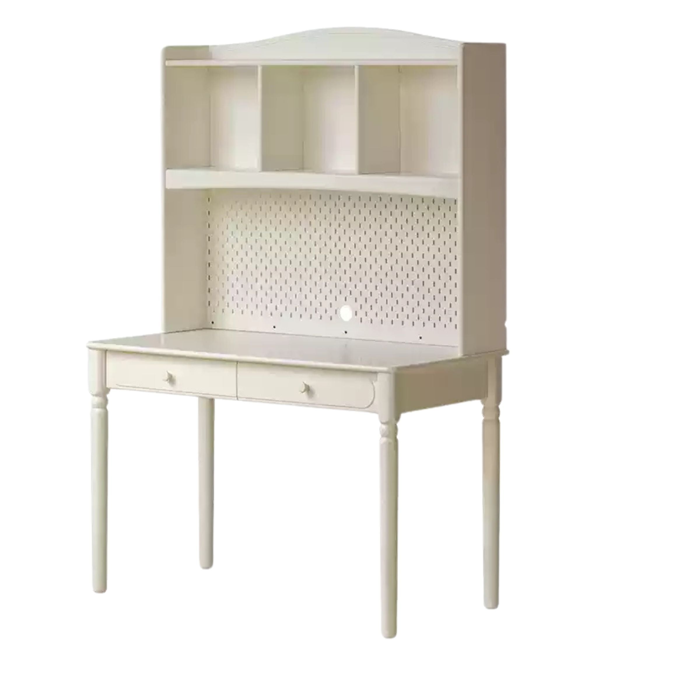 Rubber Solid Wood Cream Style Children's Desk.