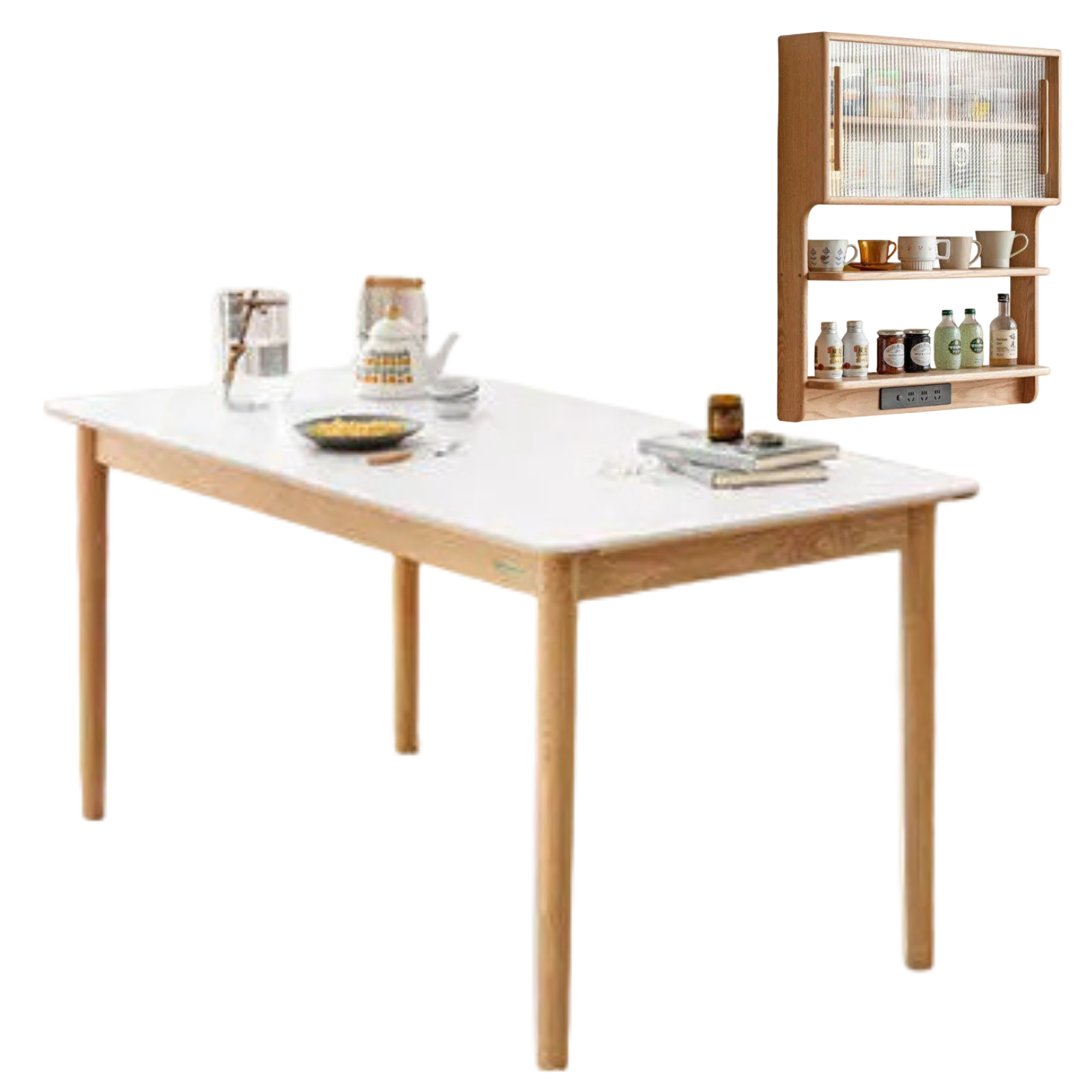 Oak, Beech, Cherry Wood Solid Wood Wall-Mounted Suspended Cabinet