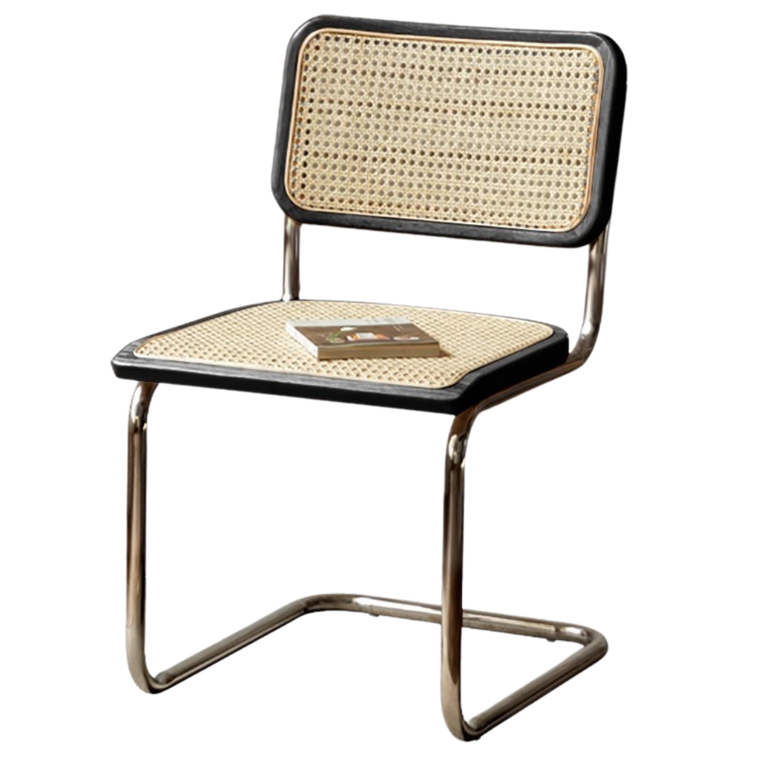 Oak Solid Wood Rattan Suspended Chair Set of 4pcs