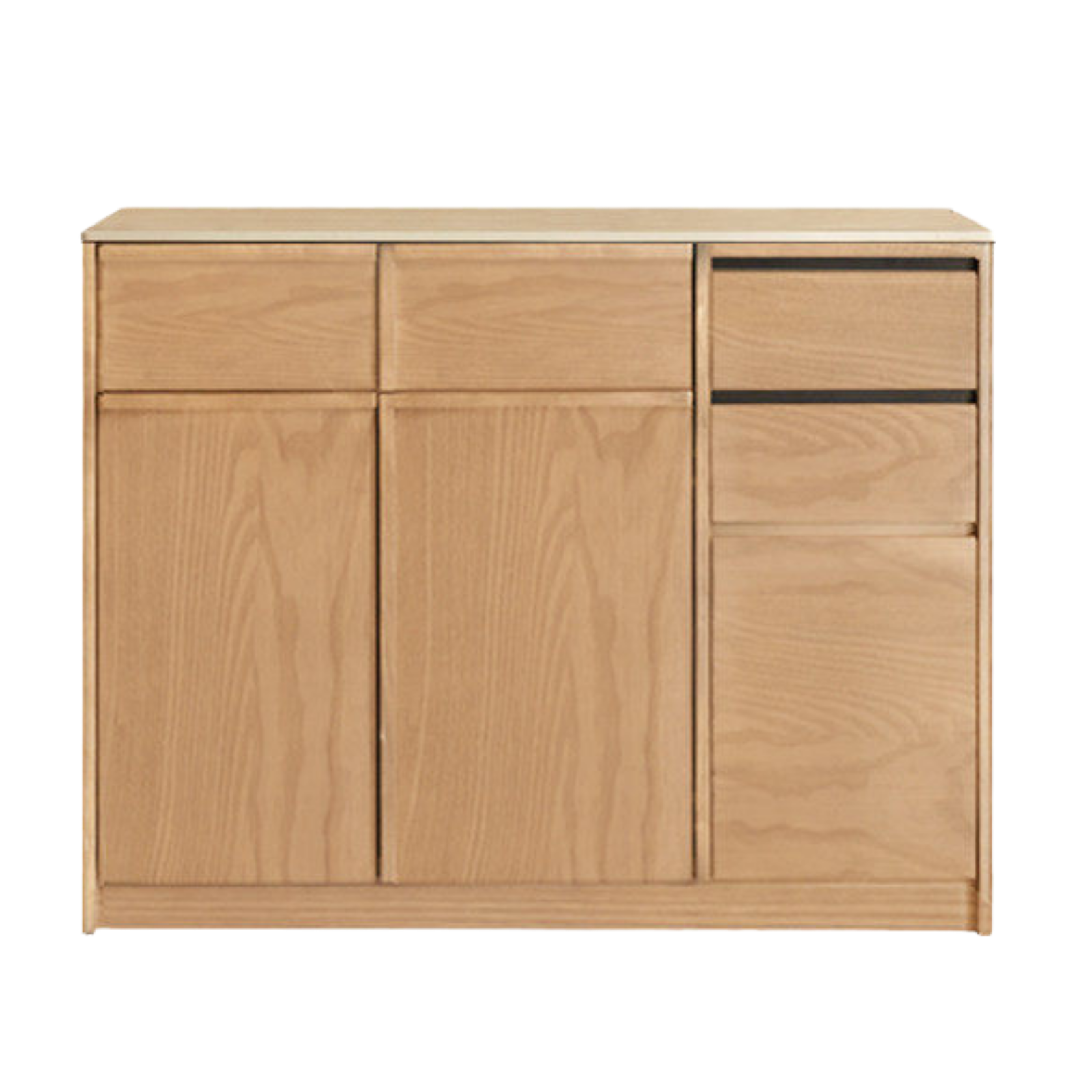 Black Walnut, Sandalwood, Ash Solid Wood Dining Cabinet Antique Style Rock Board