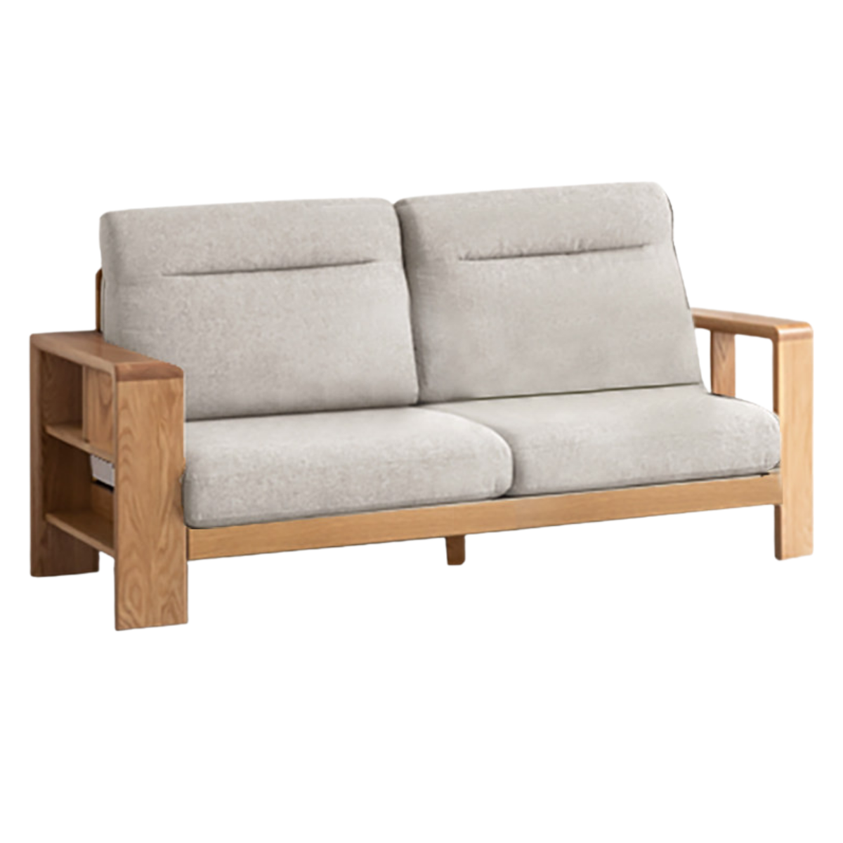 Oak, Ash Solid Wood Sectional Sofa-two colors available