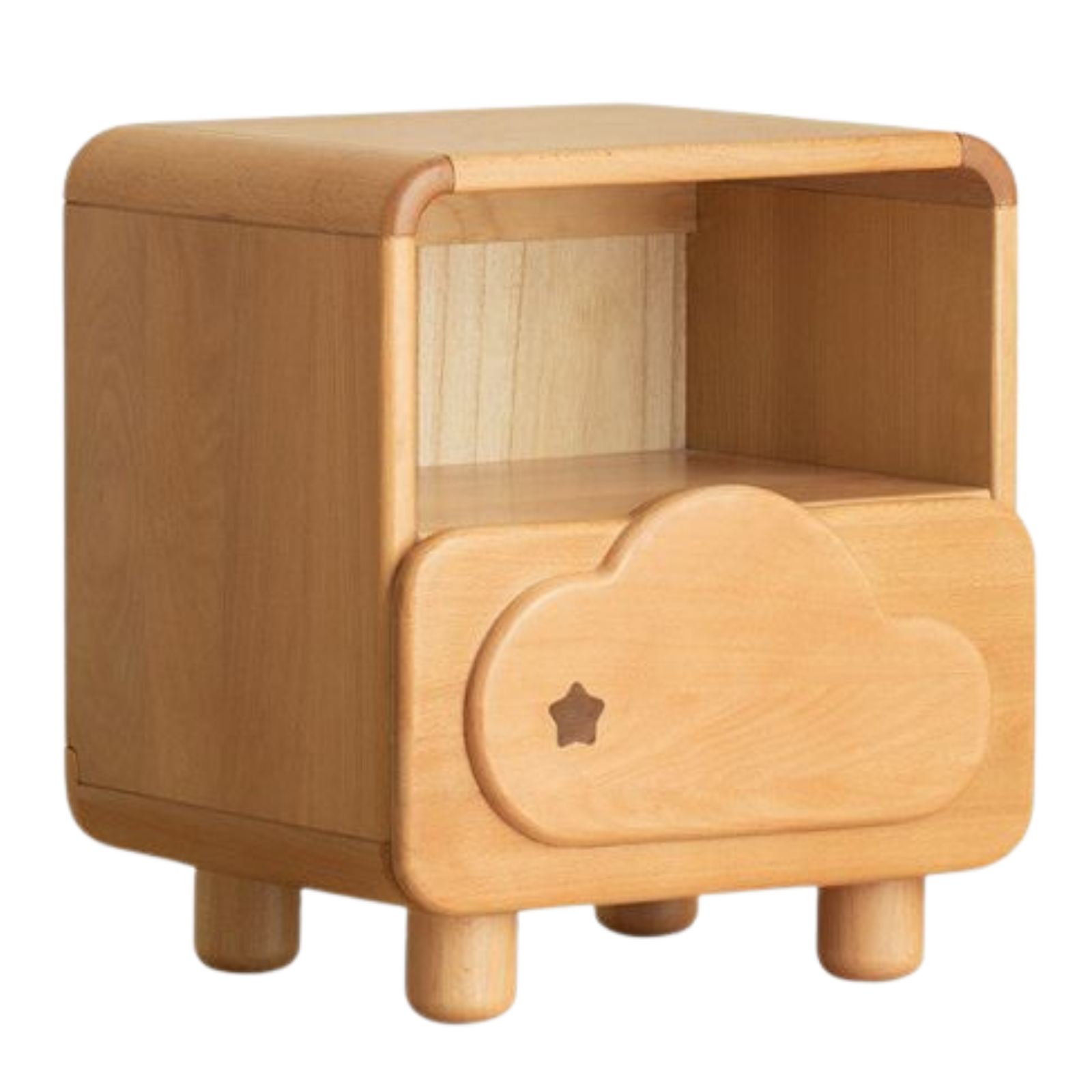 Beech Solid Wood Kids Nightstand