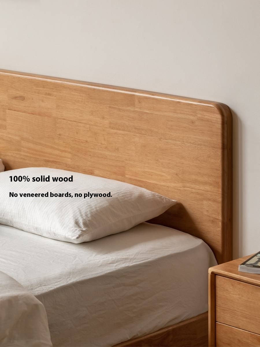 Rubberwood Solid Wood Bed