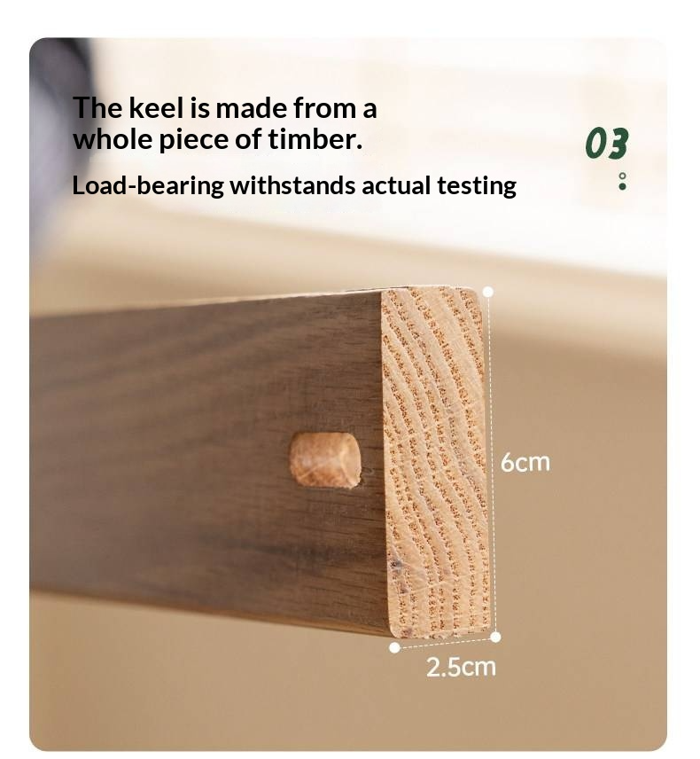 Oak Solid Wood Platform Bed — Headboard-Free, Drawer Storage, Simple Pull-Out Design