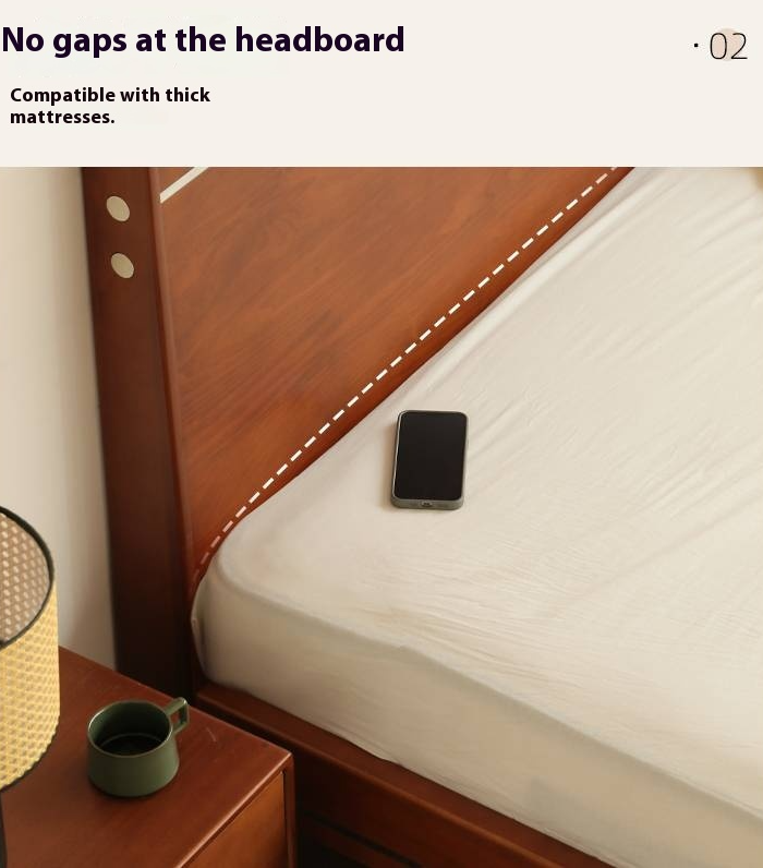 Poplar Solid Wood Bed — Bauhaus Style with Luminous Design