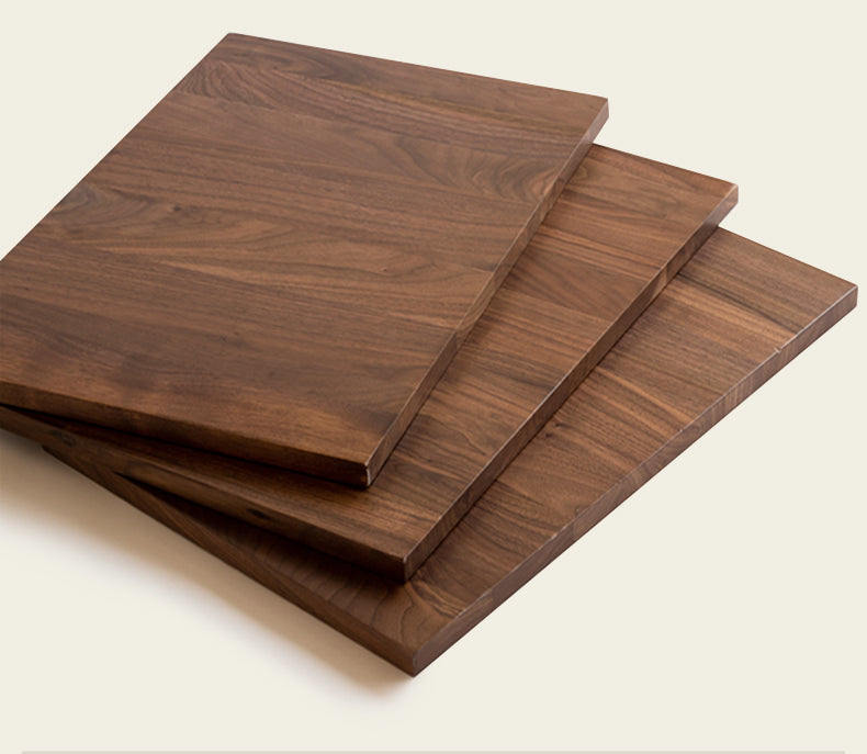 Black Walnut Solid Wood Luxury Leather with Light Bed