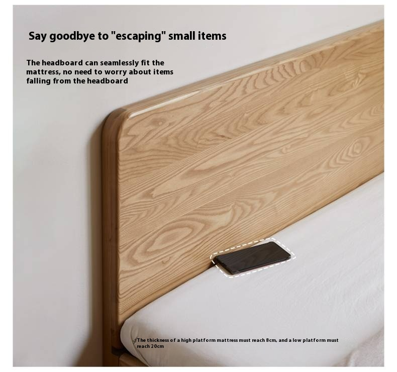 Ash Solid Wood Box Bed Modern Simple