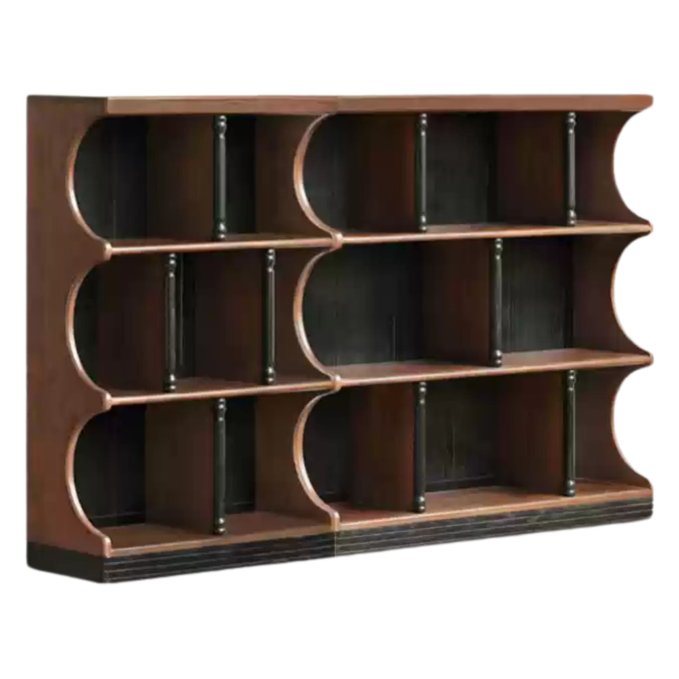 Oak Solid Wood French Retro Bookcase.