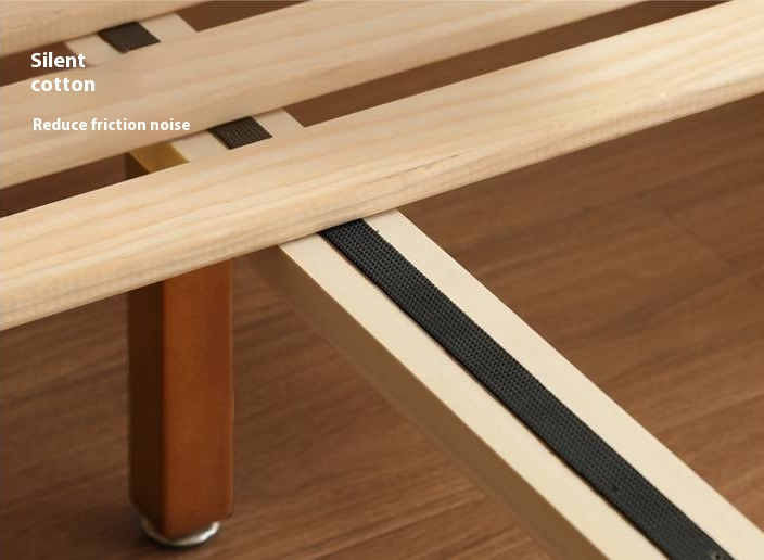 Poplar Solid Wood Bed — Bauhaus Style with Luminous Design