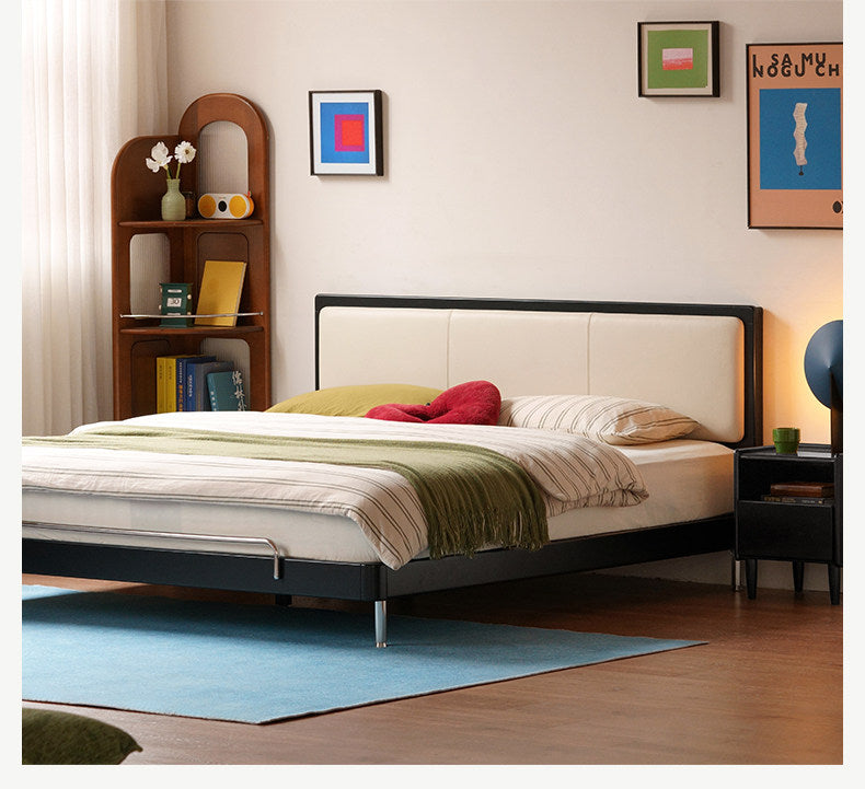 Rubberwood Solid Wood Ancient Style Double Bed