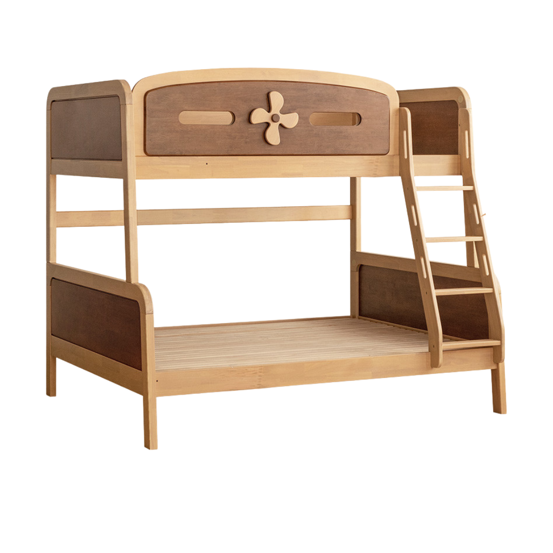 Rubberwood Solid Wood Children's Bunk Bed