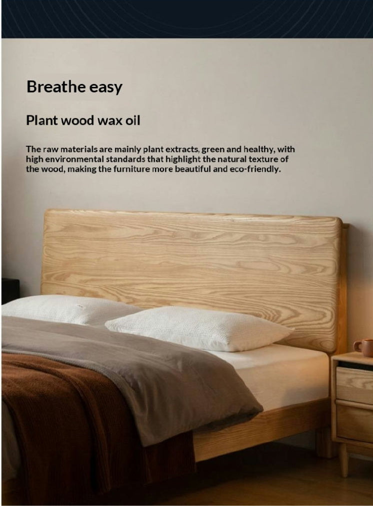 Ash, Beech Solid Wood Modern Simple Luminous Bed