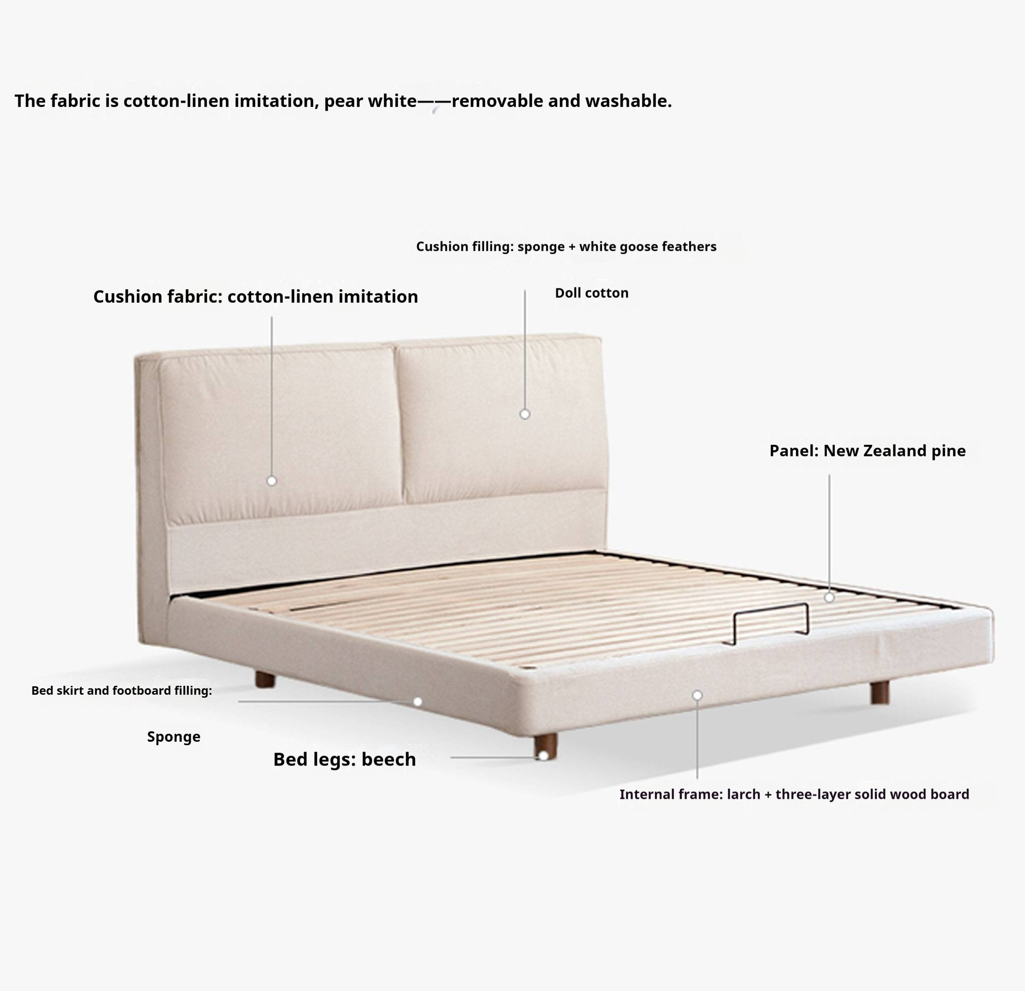 Fabric Suspended Bed Wabi Sabi Style