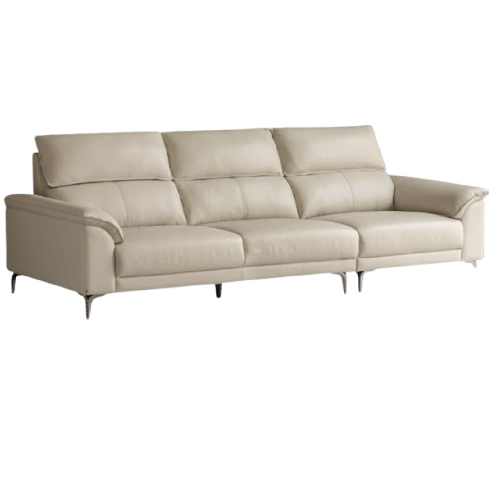Genuine Leather Italian Minimalist Sectional Sofa – First-Layer Cowhide Corner Sofa with Chaise Lounge
