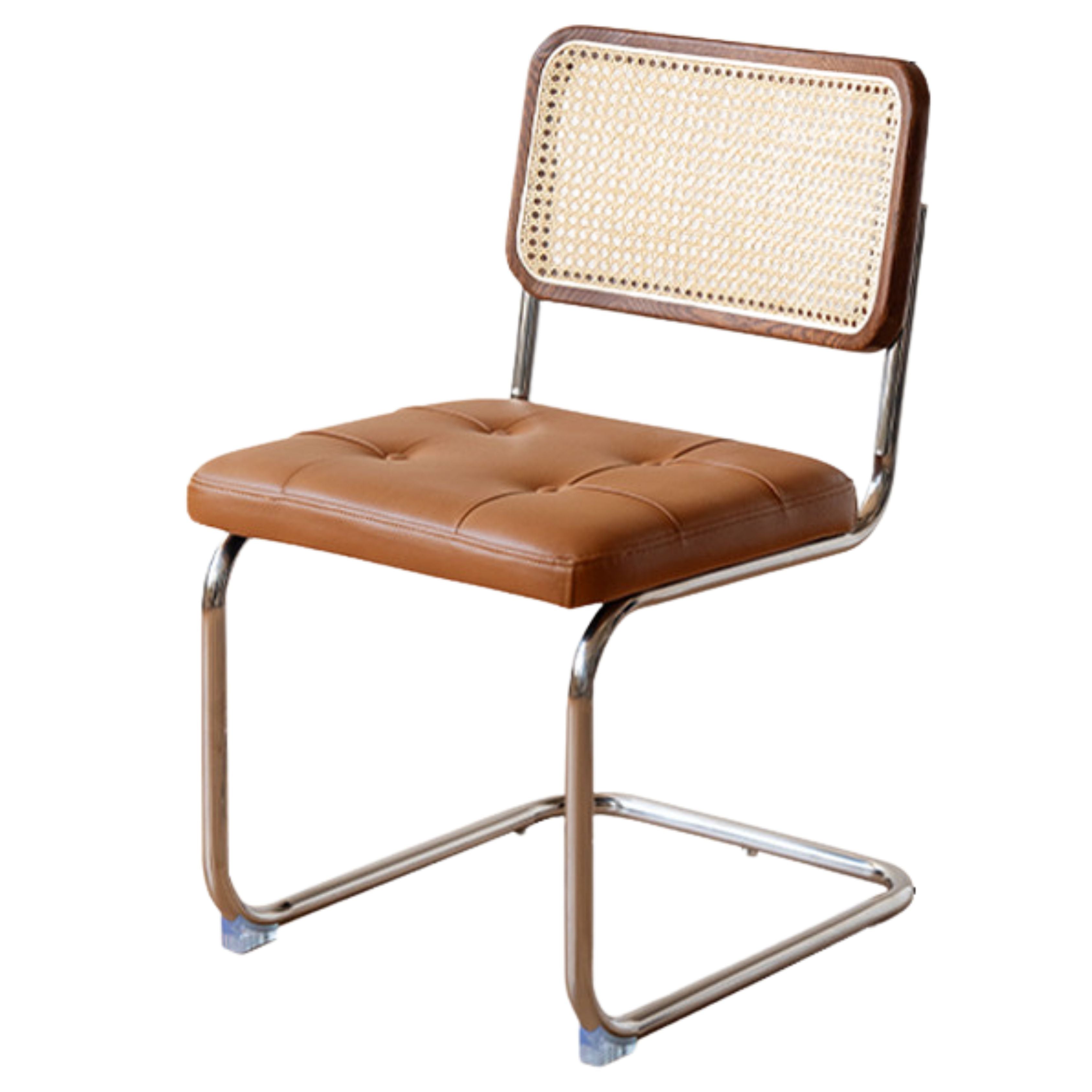 4 pcs Oak Solid Wood leather Soft Suspended Chair