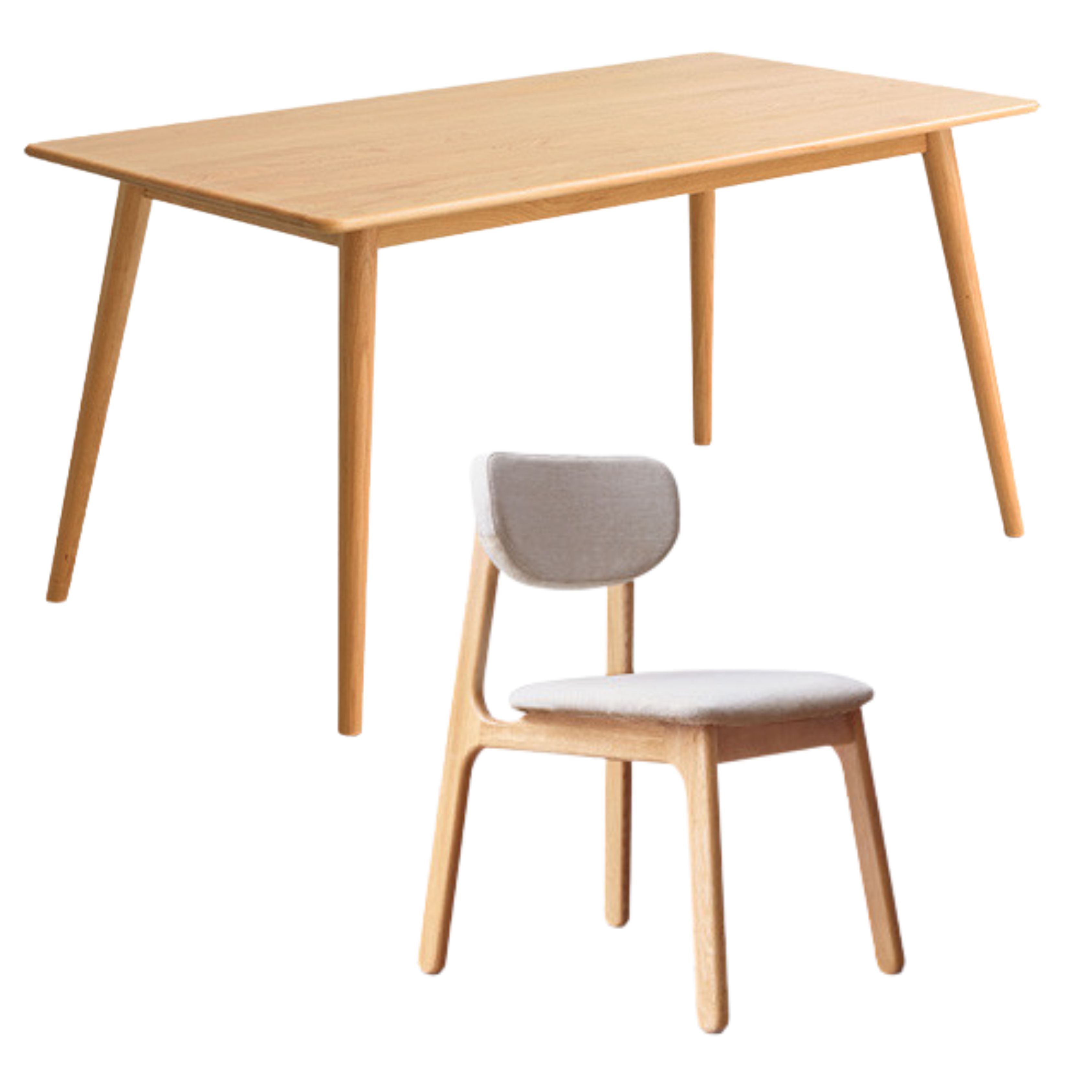 Oak Solid Wood Modern Dining Table