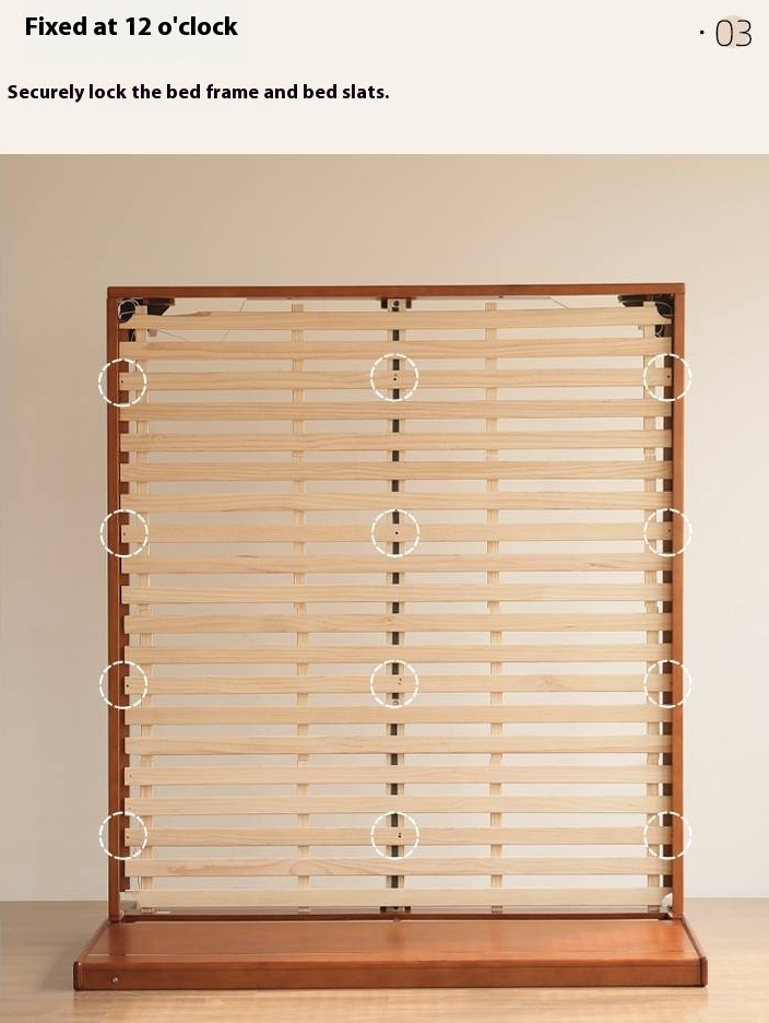 Poplar Solid Wood Bed — Bauhaus Style with Luminous Design