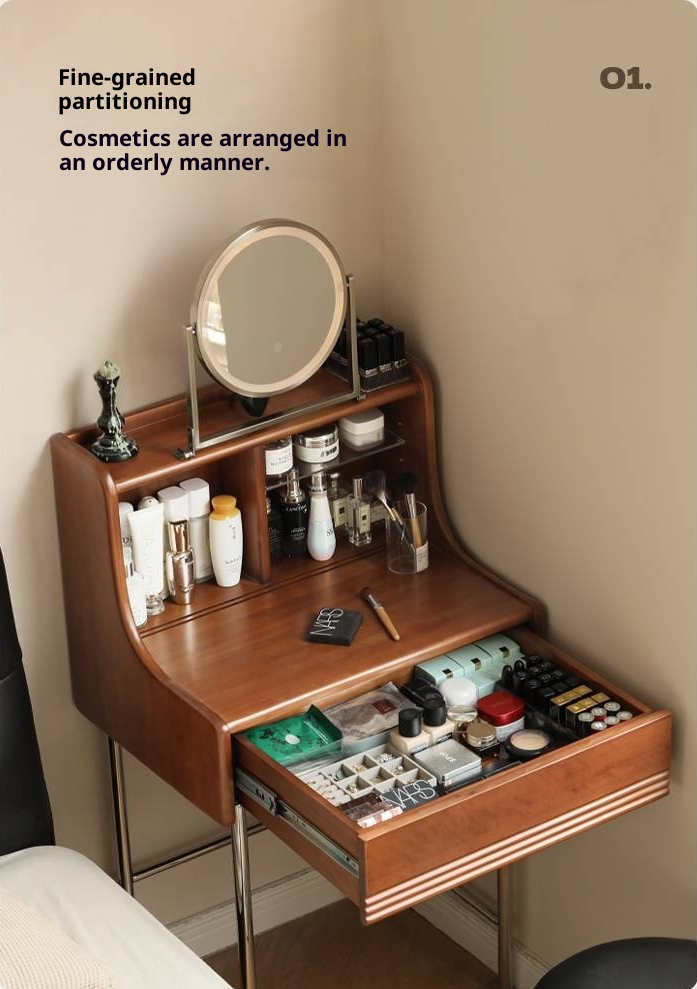 Poplar Solid Wood Bedroom Vintage Style Combination Set